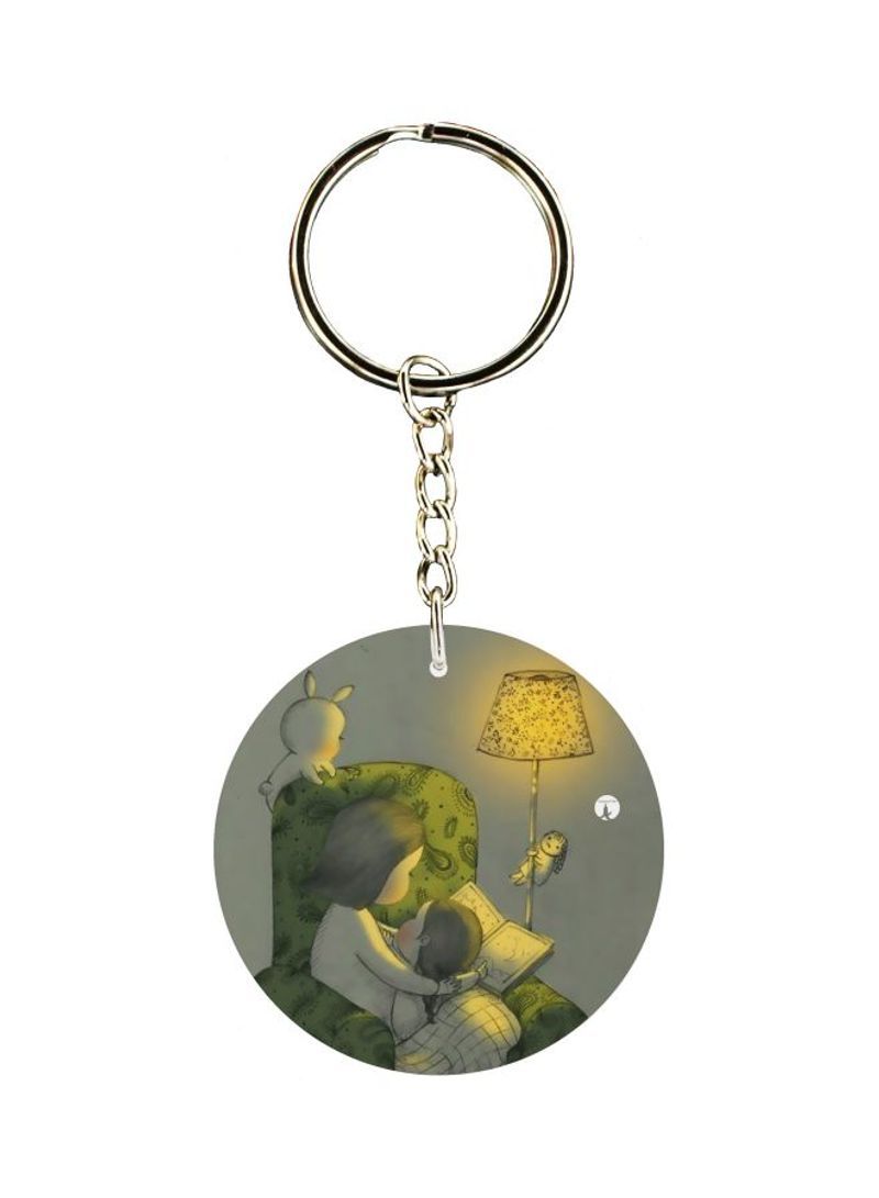 Cartoon Themed Single Sided Keychain