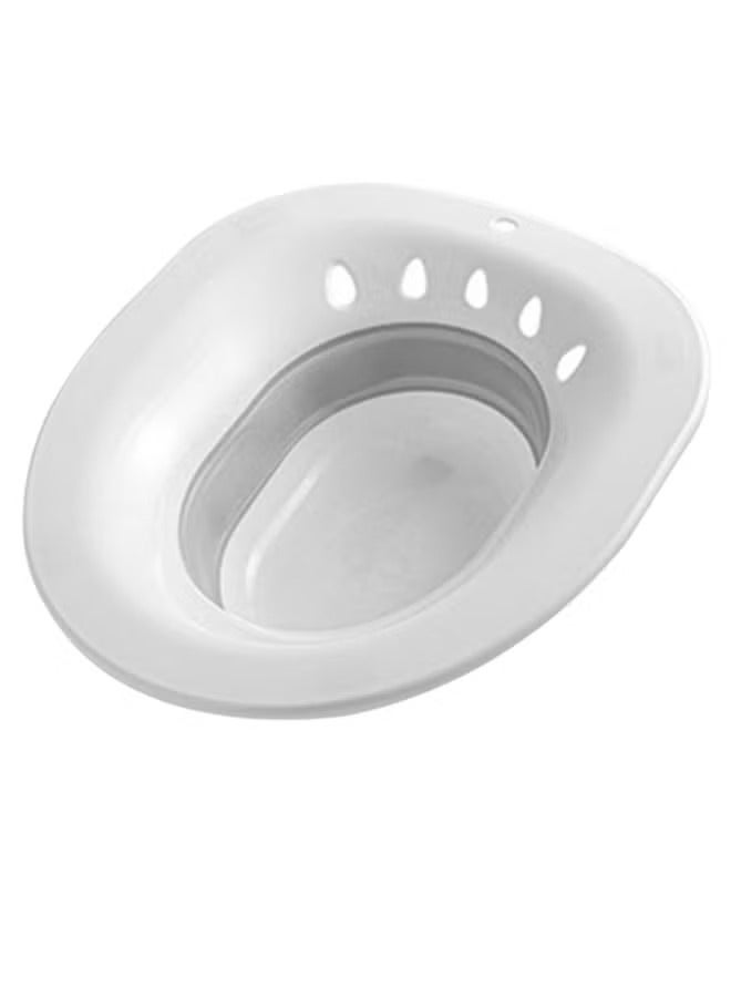 جينغبين حوض حمام سيتز القابل لإعادة الاستخدام - الرعاية الحضرية بعد الولادة والجراحة ، غسالة المرحاض المثبتة للمسنين / المعوقين ، أبيض (39 × 5 × 36 سم) - Image 1