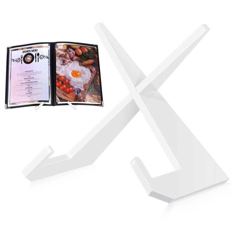 Menkxi Acrylic Cookbook Stand for Kitchen Counter Cookbook Recipe Book Holder for Multifunctional Display Tabletop Kitchen Counter Decor 65 x 85 InchesWhite