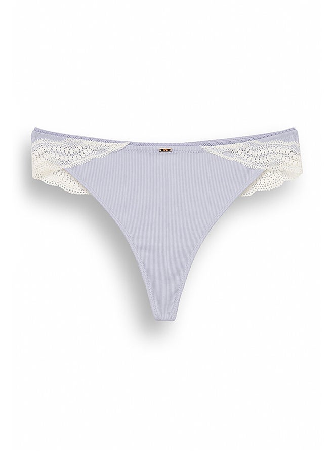 women'secret Ribbed Thong  - Image 1