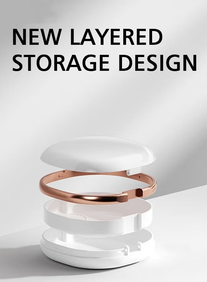 Oral Care Teeth Tooth Invisible Orthodontic Appliance Aligner Retainer Braces Storage Box Organizer Container Case (White with Mirror) - Image 3