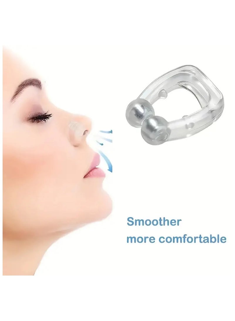 2 قطعة مشبك الأنف المضاد للشخير الإغاثة وقف الشخير الأنف المغناطيسي لسهولة التنفس النوم المريح - Image 1