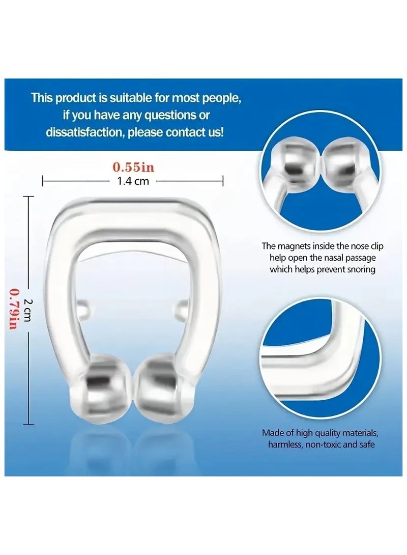 2 قطعة مشبك الأنف المضاد للشخير الإغاثة وقف الشخير الأنف المغناطيسي لسهولة التنفس النوم المريح - Image 2