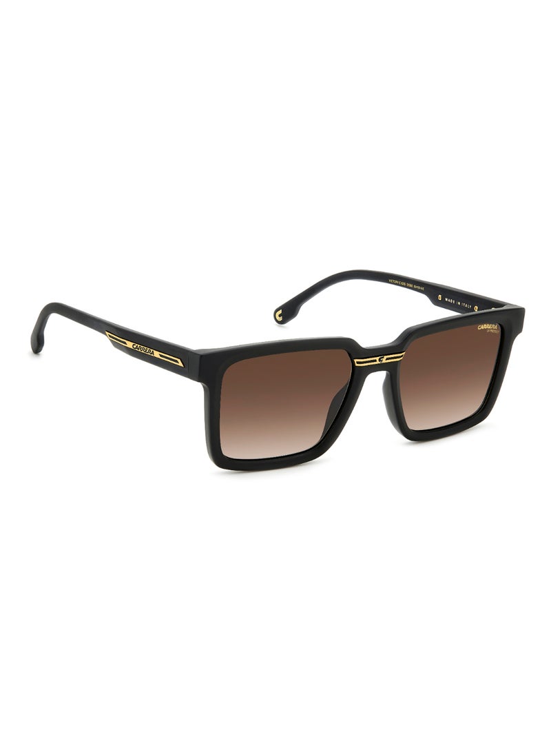 Carrera نظارة شمسية مستطيلة الشكل للرجال مع حماية من الأشعة فوق البنفسجية VICTORY C 02/S BROWN 42 - مقاس العدسة: 42.2 مم - أسود متوسط - Image 2