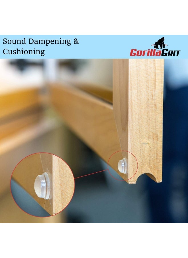 Generic GorillaGrit Clear Adhesive Bumper Pads 106-Pieces Combo Pack Round Spherical Square - Sound Dampening Transparent Rubber Feet For Cabinet Doors Drawers Glass Tops Picture Frames Cutting Boards  - Image 4