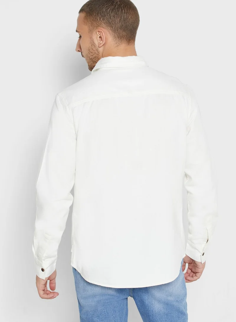 Lee Cooper Pocket Detail Relaxed Hooded Shirt