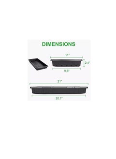 Generic Microgreenae 5 Packs of Trays 10 x 20 Inches Propagation Starter Seedling Tray 1020 Plant Growing Trays Without Drain Holes for Plant Germination Microgreens Hydroponic Application, No Holes  - Image 2