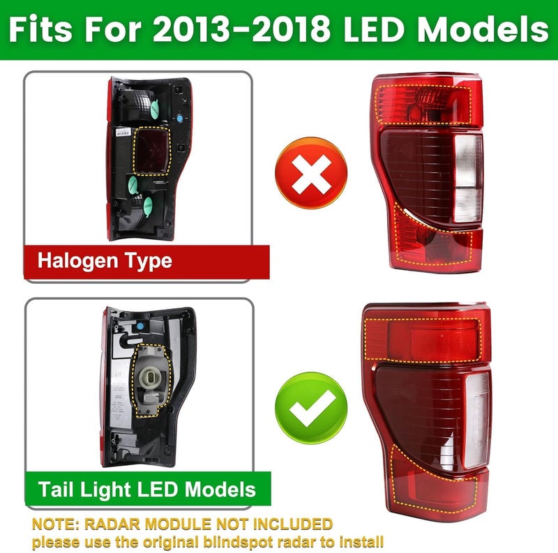 Lochnchn LED Tail Rear Light Assembly for Ford F250 F350 F450 Super Duty 2020-2022 - Right Passenger Side - Image 3