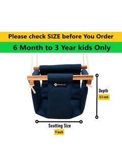 Shopoflux Baby Chair Swing Hanging Indoor Outdoor 6 Month To 3 Year Up To 25 Kg Blue  - Image 2
