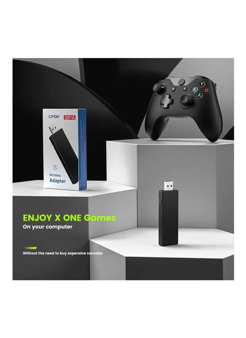Wireless Adapter，Convert PC Receiver, Compatible with Xbox One Controller for Windows 10/8.1/8/7，Xbox Accessories