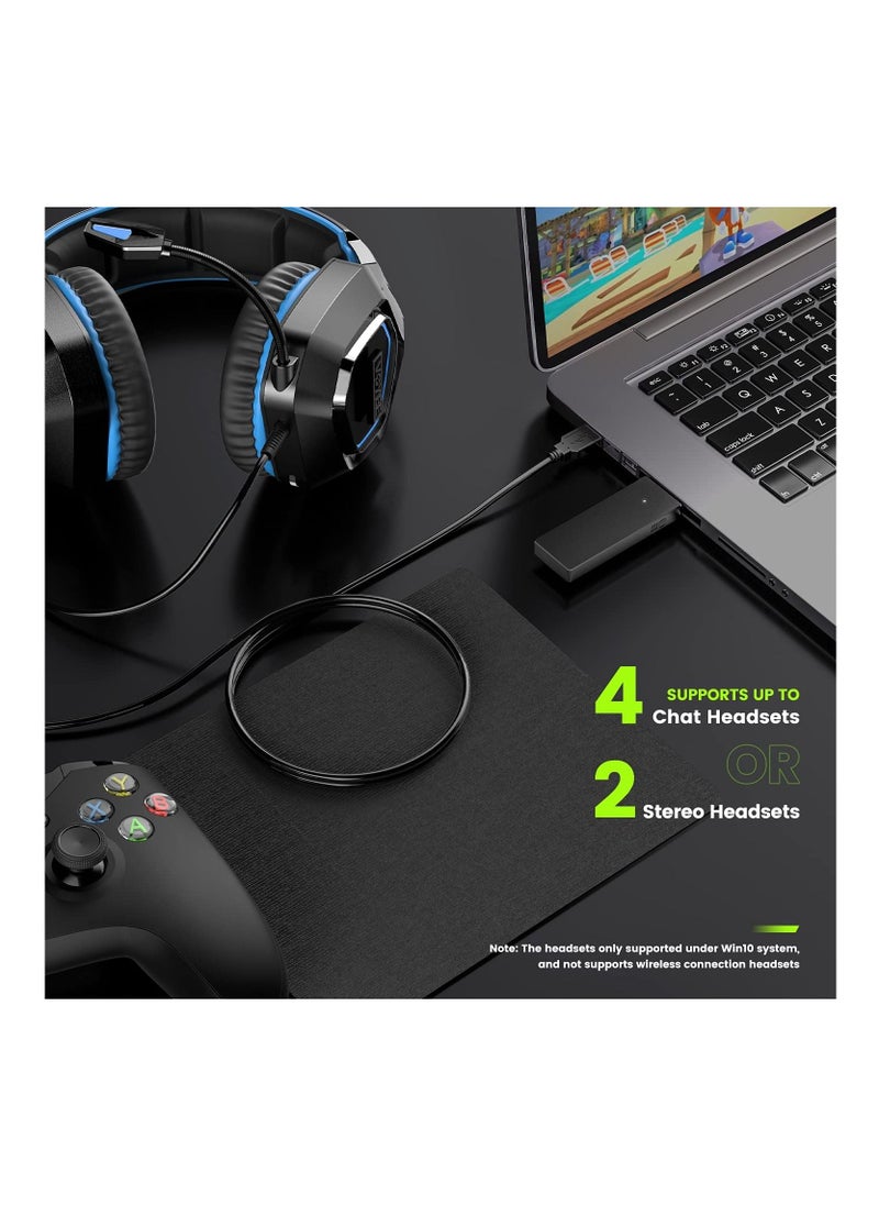 Wireless Adapter，Convert PC Receiver, Compatible with Xbox One Controller for Windows 10/8.1/8/7，Xbox Accessories