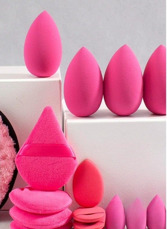 Gege bear Soft Makeup Puff Set with Headband and CLEAN Pad 20 Pcs | Beauty Sponge Set in 4 Pastel Colors | Teardrop & Flat Blenders for Foundation, Powder, and Creams | Complete Face Makeup Tool Kit for Flawless Application - Image 4