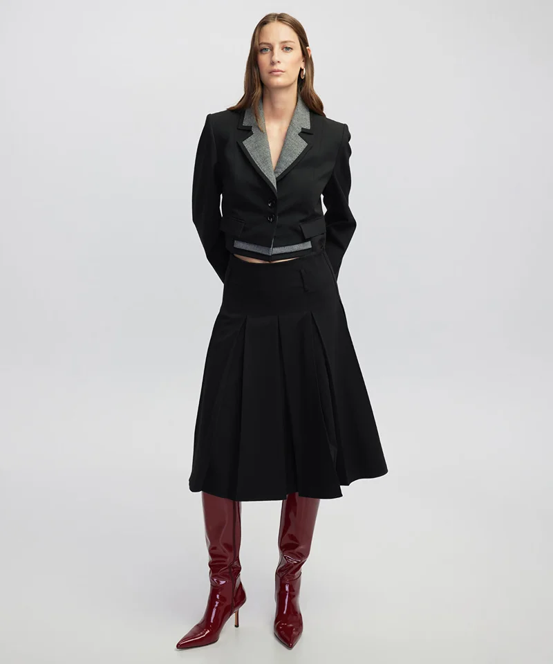 ابيكول Pleated Midi Skirt