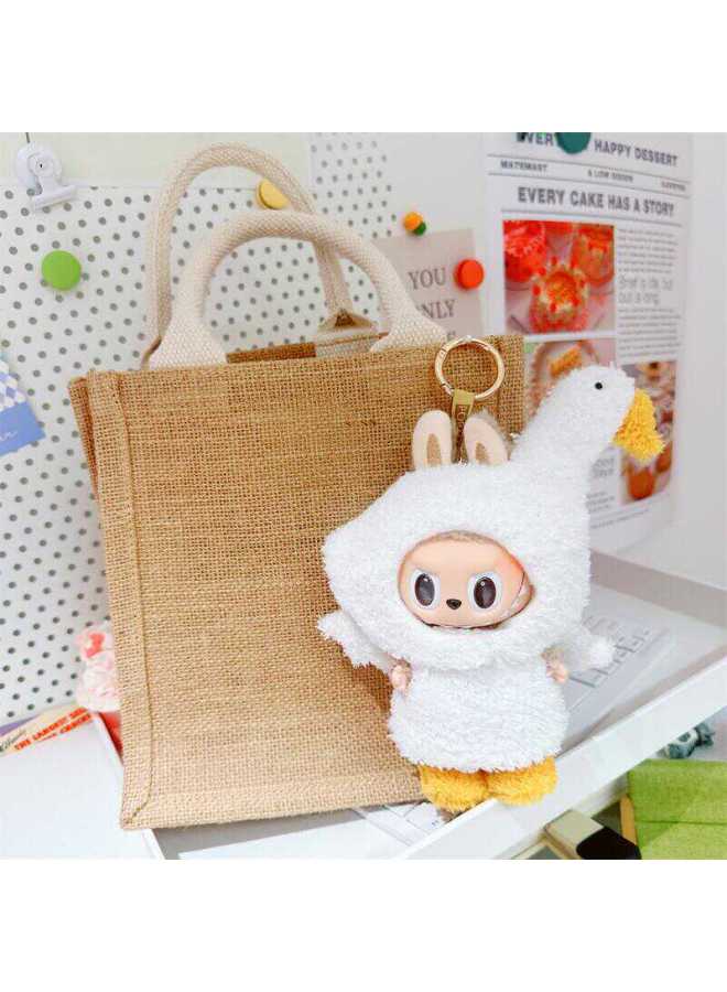 Labu Clothes 10cm 15cm Baby Clothes Cotton Doll Big White Goose Jumpsuit Suit Doll Doll Dress Up-Specifications:10cm-Color:Velvet Series Green-eyed Boy Three-piece Set - Image 5