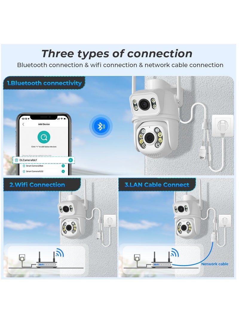 AROAQ 6MP 4K PTZ IP Camera Dual-Lens Human Detect CCTV Security Camera Night Vision Outdoor Wifi Surveillance Camera - Image 3