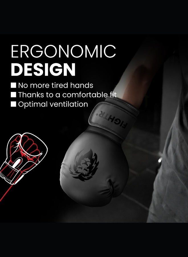 FIGHTR Premium Boxing Gloves - Ideal Stability & Impact Strength | Punching Gloves for Boxing, MMA, Muay Thai, Kickboxing & Martial Arts | Includes Carry Bag - Image 5