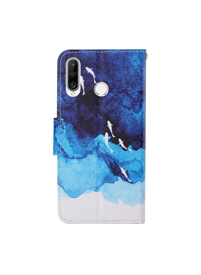 S-TOP Case For Huawei P30 lite Colored Drawing Pattern Horizontal Flip Leather Case with Holder & Card Slots & Wallet & Lanyard - Image 3