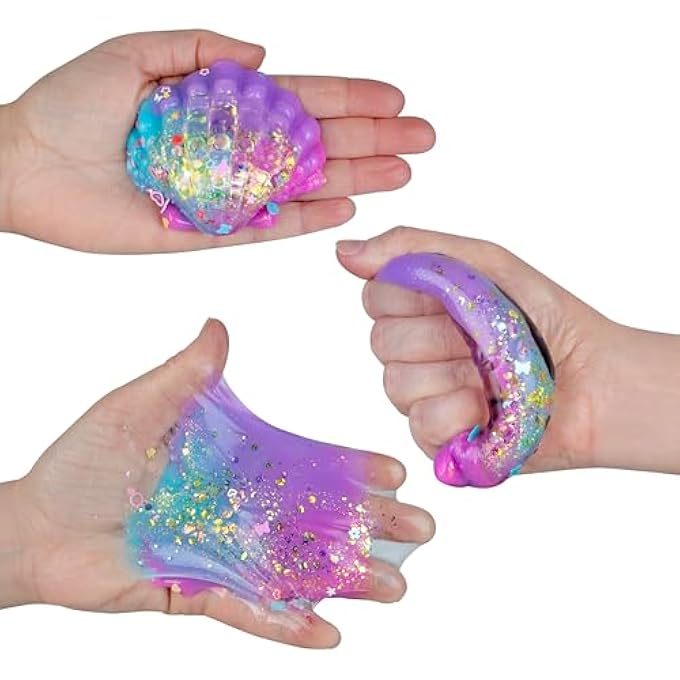ORB Tabalicious Seashells TABA Squishy Clam Shell Toy - Squish Squeeze This Soft Sticky Clam Shell Squishy - TABA Squishies for Stress Relief - Fun Kawaii Fidget and Sensory Toys for Kids and Adults - Image 1