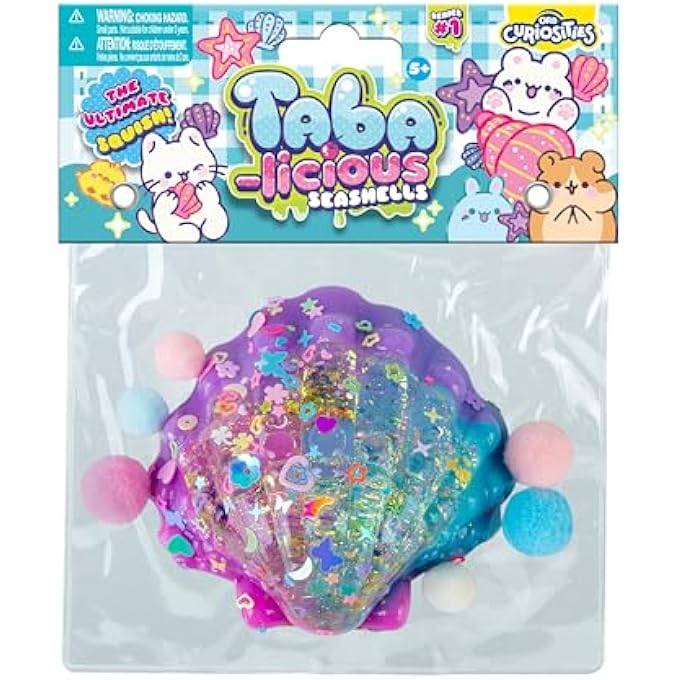 ORB Tabalicious Seashells TABA Squishy Clam Shell Toy - Squish Squeeze This Soft Sticky Clam Shell Squishy - TABA Squishies for Stress Relief - Fun Kawaii Fidget and Sensory Toys for Kids and Adults - Image 2