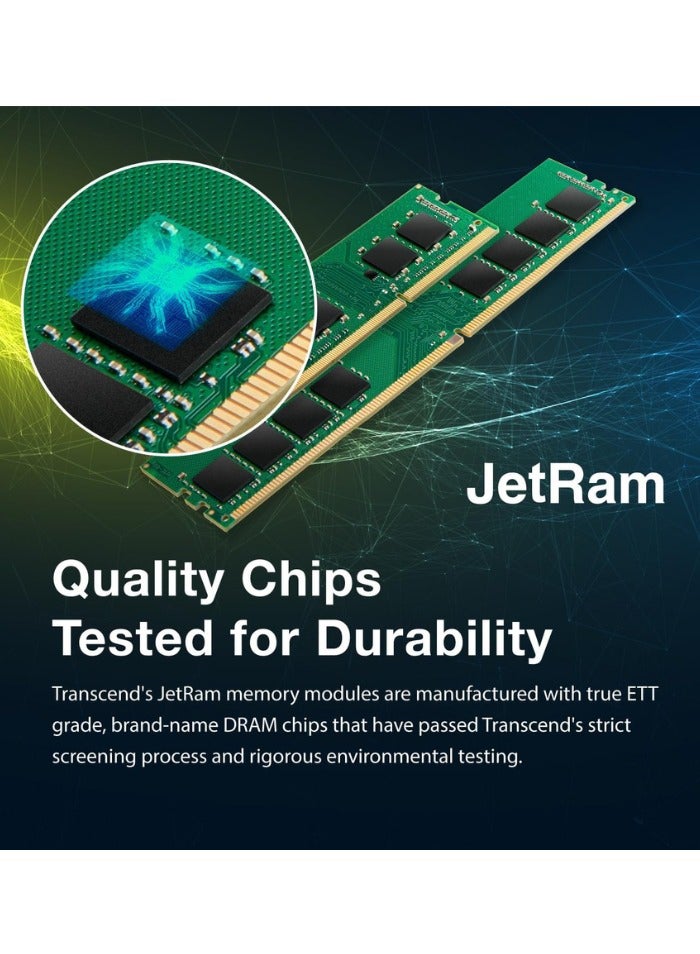 Transcend JetRAM SODIMM 16GB DDR4 3200 Mhz | CL22 1.2V | JM3200HLE-16G | Desktop Memory RAM - 5inch green - Image 4