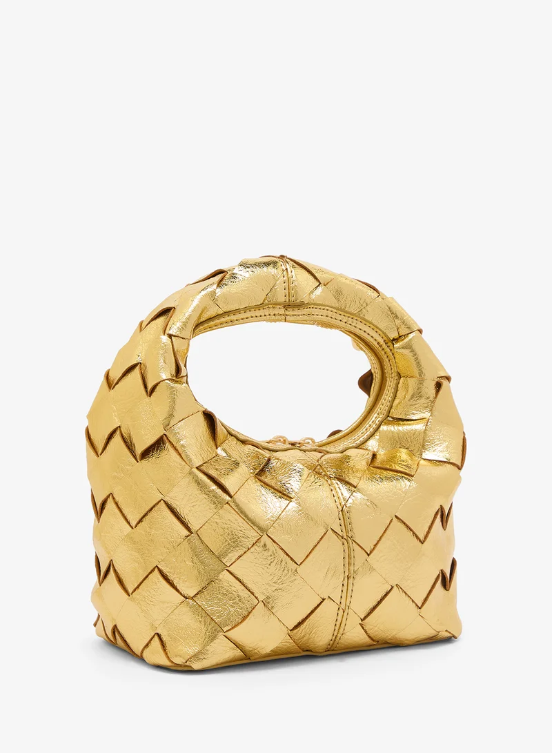 GLAMOROUS Woven Detail Grab Hobo Bag