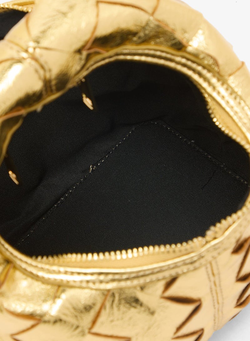 GLAMOROUS Woven Detail Grab Hobo Bag - Image 5