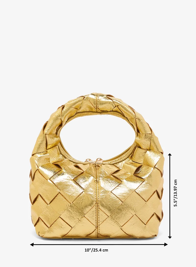 GLAMOROUS  Woven Detail Grab Hobo Bag for Women | Best Price UAE