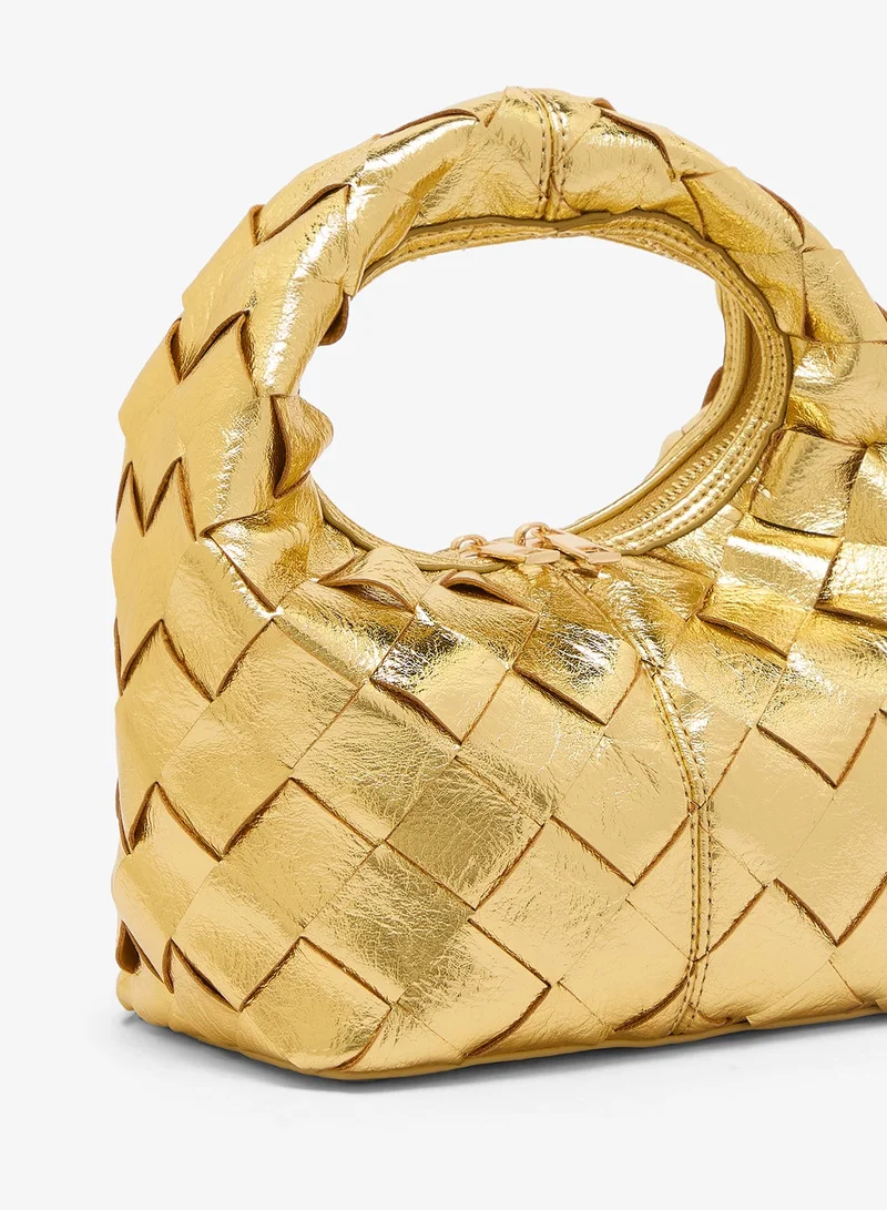 GLAMOROUS  Woven Detail Grab Hobo Bag for Women | Best Price UAE