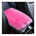 Suvnie Furry Car Center Console Cover 11879 Sheepskin Wool Armrest Box Cushion Pad Comfort Soft Auto Center Console Protector Interior Decor Accessories for Most Vehicles Dark Pink - Image 2