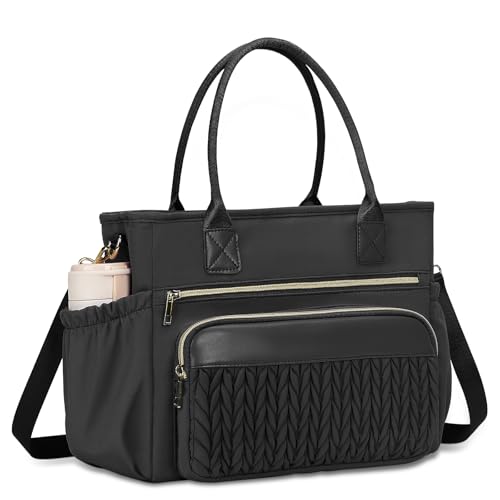 HSHRISH Lunch Box for Women Insulated Lunch Bag Women - LeakProof Lunch Tote Bag With Adjustable Shoulder Straps and Side Pockets,Reusable Womens Cooler Bag for Work Picnic Hiking Classic Black - Image 1
