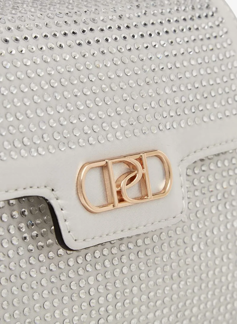 Paprika IVORY Women's Embellished Satchel Bag with Detachable Chain Strap and Flap Closure Ramadan Collection for Women | Best Price UAE