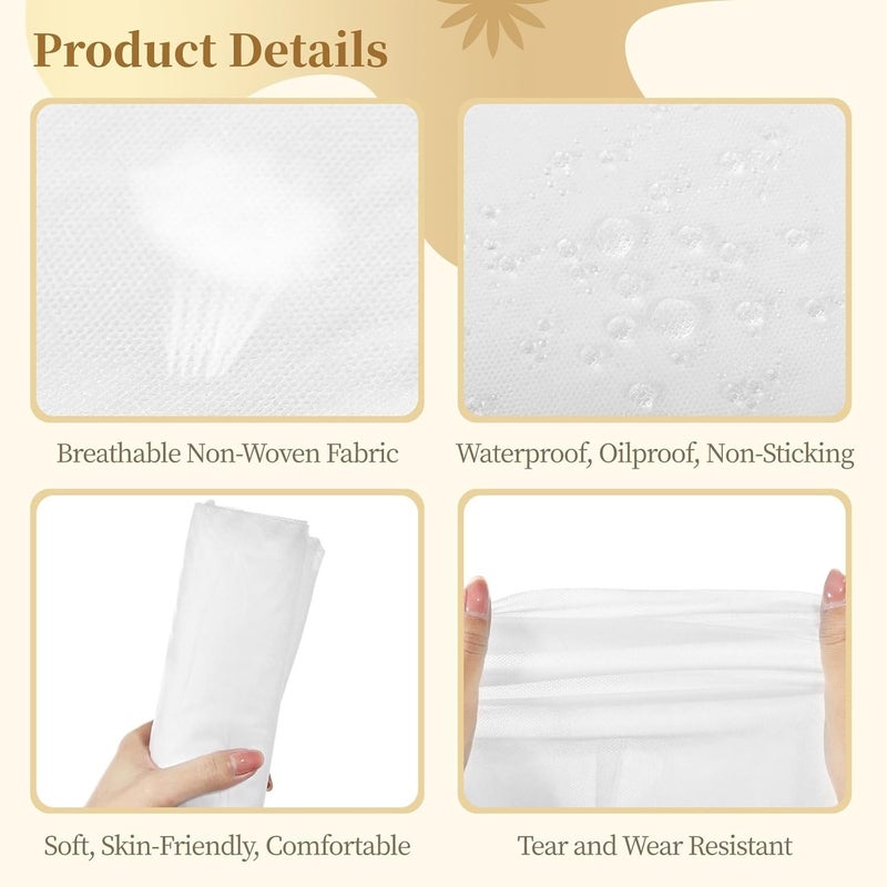 10 Pack of Disposable Fitted Massage Sheets, 43.3 X 82.7 Elastic Non-Stick Non-Woven Bed Covers, Single-Use Sheets for Spas, Beauty Salons, and Hotels - Image 5
