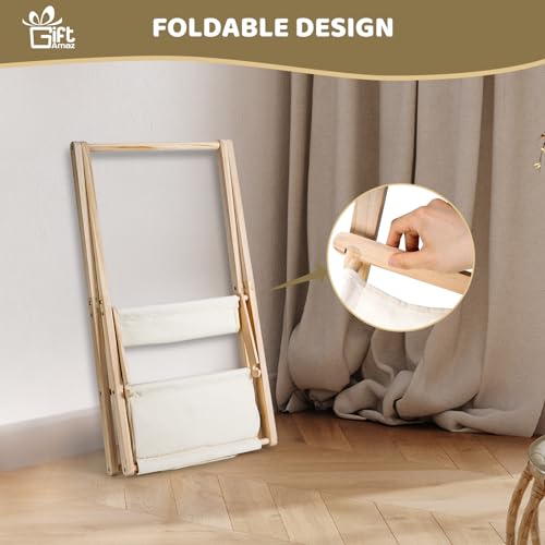GiftAmaz Wooden Baby Shower Crate Closet, Double-Layered Baby Basket for Nursery, Baby Storage Crate with Hangers, Newborn Baby Clothing Rack for Baby Shower Gifts, Pregnancy Gifts for New Mom Parents - Image 3