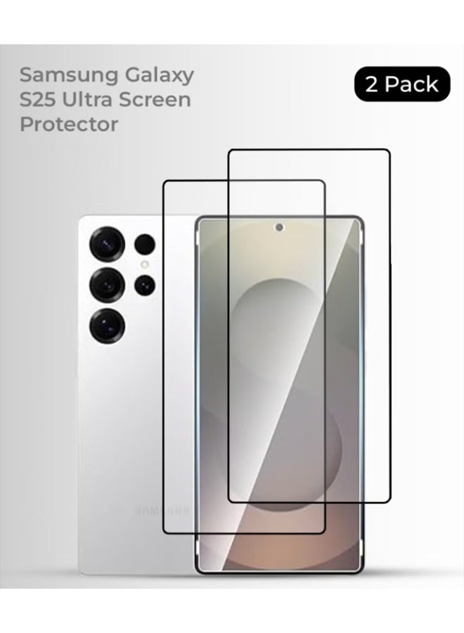 2Pack Samsung Galaxy S25 Ultra Screen Protectors 6.8-Inch HD Clear, 3D Curved Design, Full Coverage, Scratch Resistant, Easy to Apply with Installation Frame, Case Friendly - Image 1