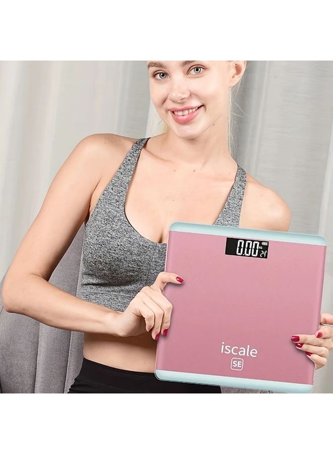 Pink Body Scale with Durable Thick Glass for Safe and Reliable Weighing - Image 1
