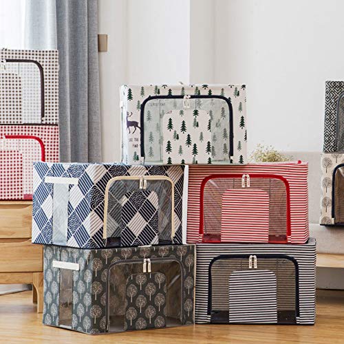 Luxafare Clothes Storage Bag Folding Storage Organizer for Comforters Blankets Bedding Clothing Under Bed Storage Bag - Image 3