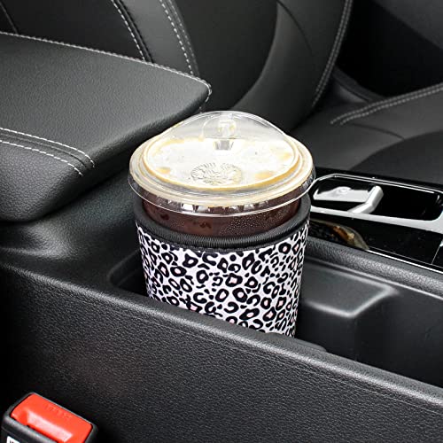 Xumbtvs 3 Pack Reusable Iced Coffee Sleeves - Xumbtvs Insulator Sleeve for Cold Beverages, Neoprene Coffee Cup Holder (Leopard print) - Image 3