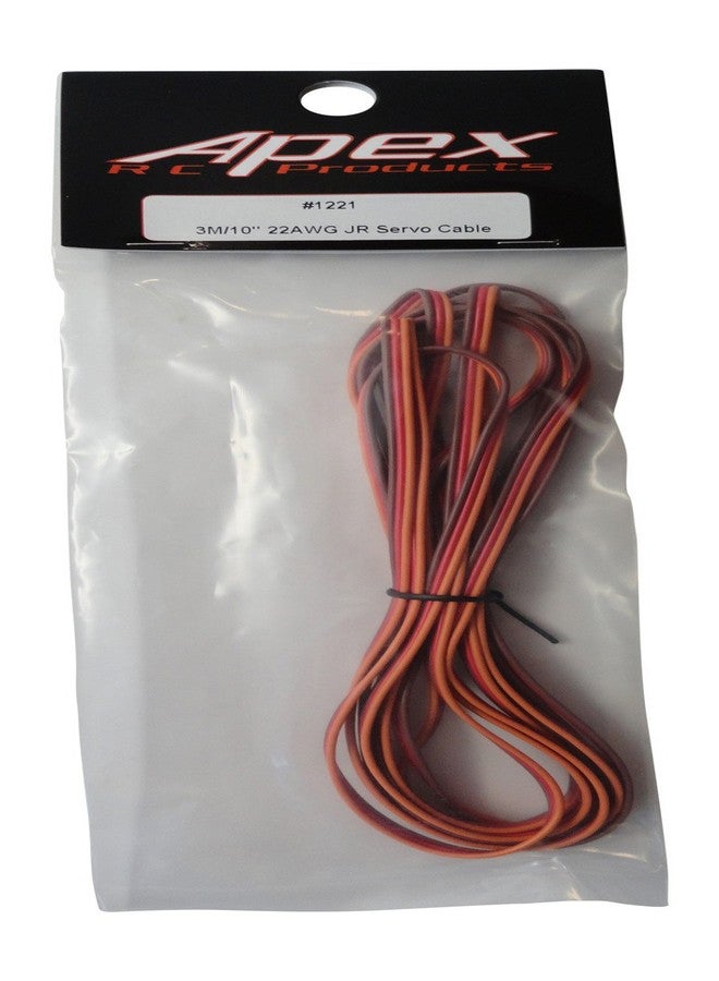 Apex RC Products 3M / 10' 22Awg Orange Red Brown JR/Spektrum/Hitec Style Servo Wire 1221 - Image 3