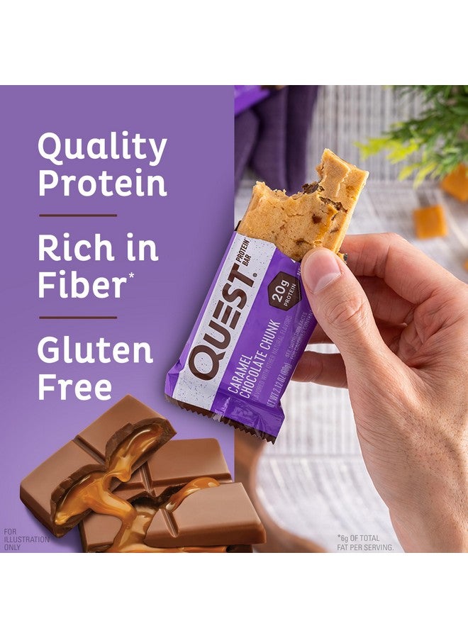 Quest Nutrition Quest Nutrition Caramel Chocolate Chunk Protein Bar, 20g Protein, 1g Sugar, 4g Net Carbs, Gluten Free, Keto Friendly, 12 Count - Image 3