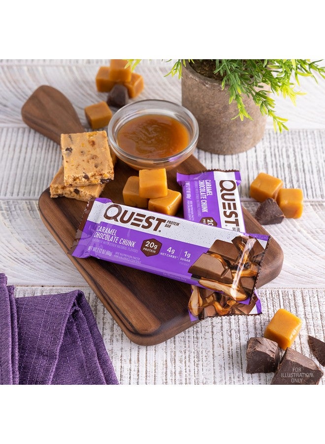 Quest Nutrition Quest Nutrition Caramel Chocolate Chunk Protein Bar, 20g Protein, 1g Sugar, 4g Net Carbs, Gluten Free, Keto Friendly, 12 Count - Image 4