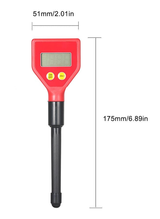 NIBEMINENT Portable Soil Moisture Tester Red/Black - Image 4