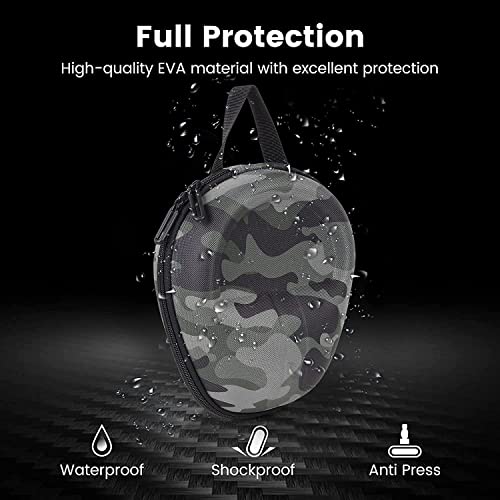GadgetBite Headphone Carrying EVA Case Earpads Storage Bag Headphone Pouch Portable Anti-Pressure Compatible with Boat 550/Sony WH C510/Flix X1/Sony CH710n/Hyperx Cloud Cases (Army Grey) - Image 5