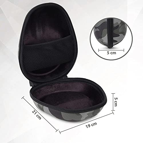 GadgetBite Headphone Carrying EVA Case Earpads Storage Bag Headphone Pouch Portable Anti-Pressure Compatible with Boat 550/Sony WH C510/Flix X1/Sony CH710n/Hyperx Cloud Cases (Army Grey) - Image 4