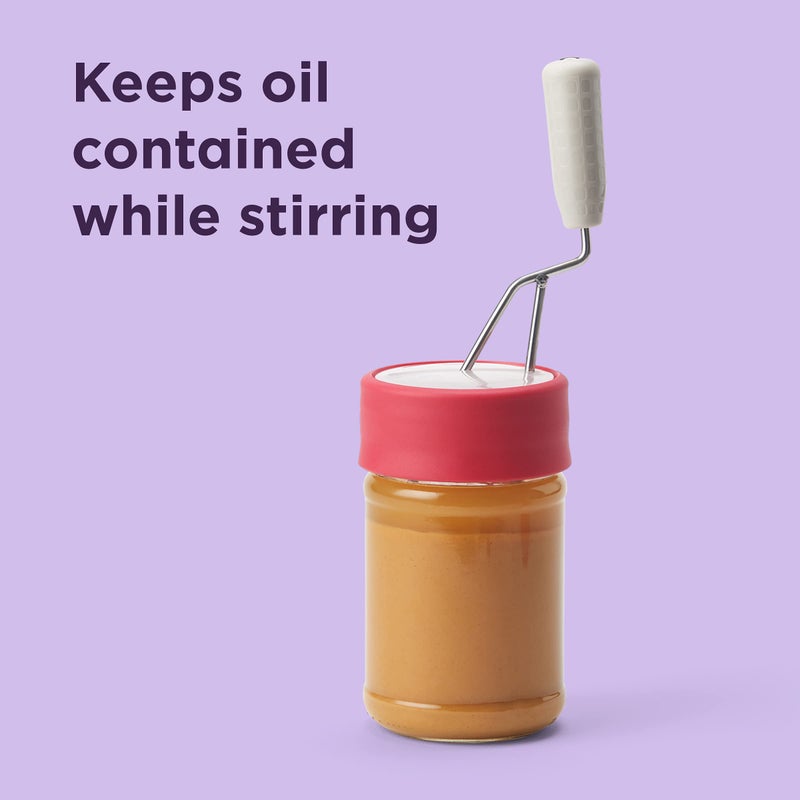 Chef'n Chefâ€™n Natural Peanut Butter Stirrer, Fits Most Mason and Peanut Butter Jars, Red/Stainless - Image 3
