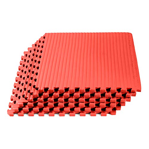 We Sell Mats 3/4 Inch Thick Martial Arts EVA Foam Exercise Mat, Tatami Pattern, Interlocking Floor Tiles for Home Gym, MMA, Anti-Fatigue Mats, 24 in x 24 in - Image 1