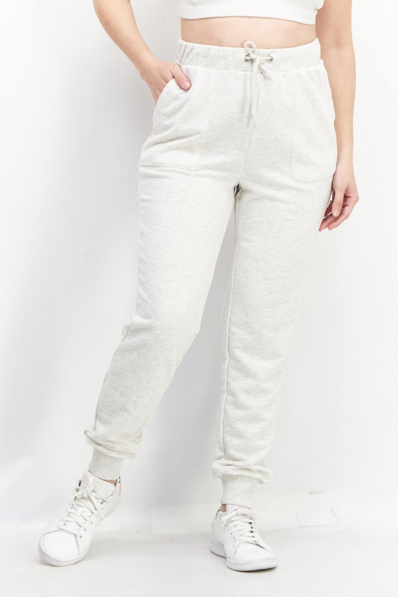 NA-KD Women Regular Fit Heather Sweatpants, Grey - Image 1