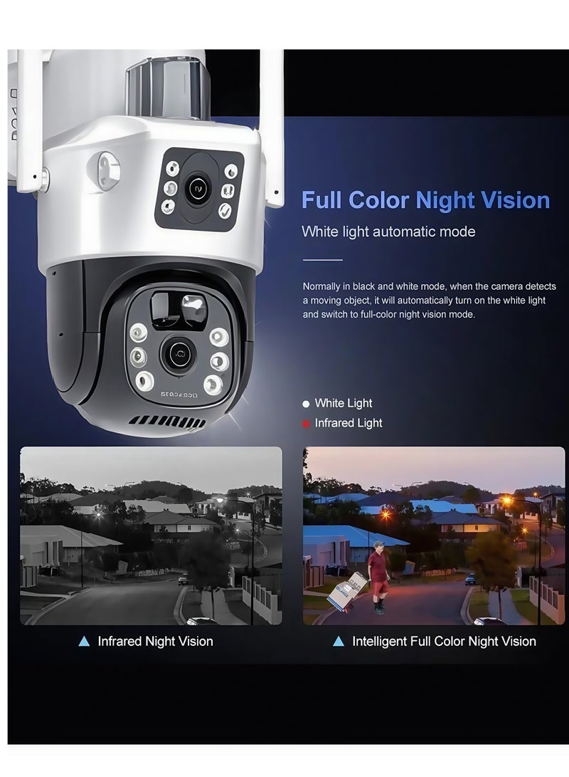 Generic 4K 8MP Solar Camera 4G Sim PTZ Cameras Outdoor Dual Lens IP Camara Solar Panel CCTV Security Built in Battery PIR Cam (With 64GB SD Card)  - Image 2