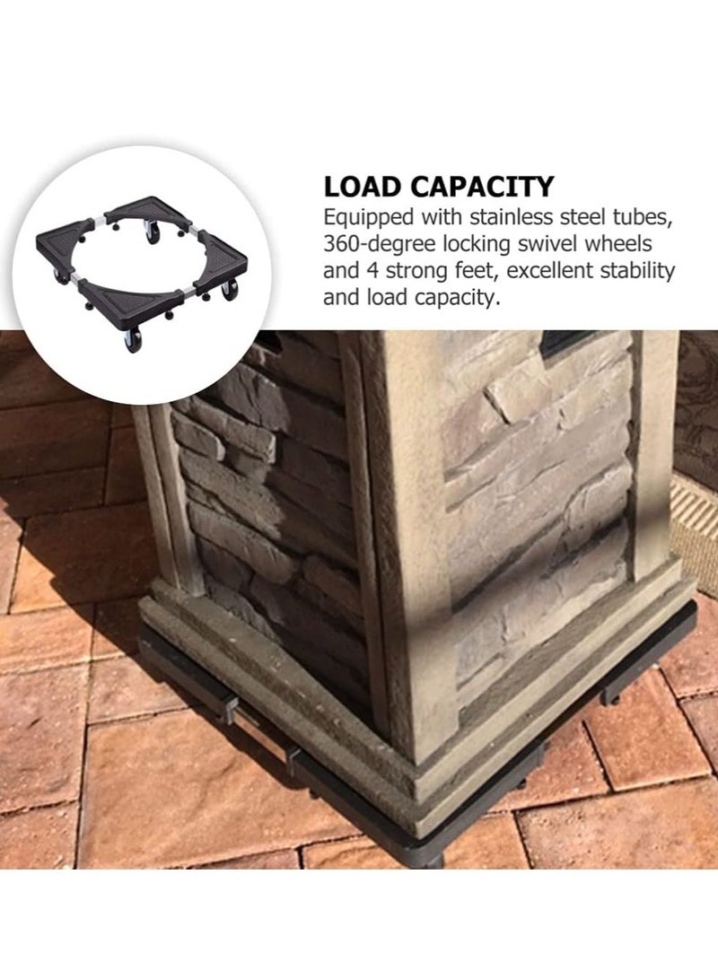 Bukela Adjustable Refrigerator Stand, Movable Base Size Adjustable Washing Machine Base for Dryer Refrigerator Telescopic Furniture Dolly Roller with Swivel Locking Casters (4 Wheels) 40-60cm - Image 5