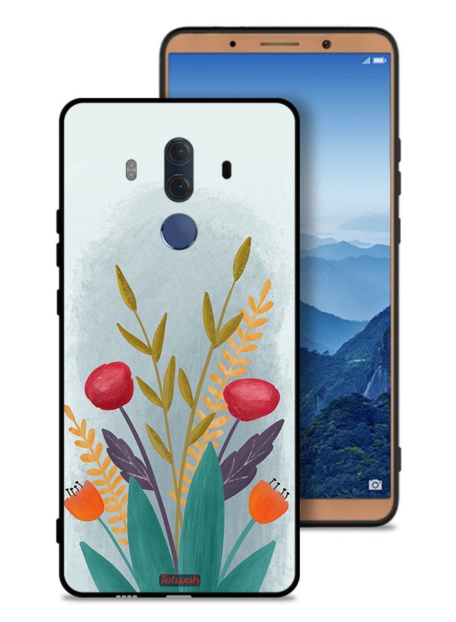 Tolwak Huawei Mate 10 Pro Protective Case Cover Plants Drawing Art - Image 1