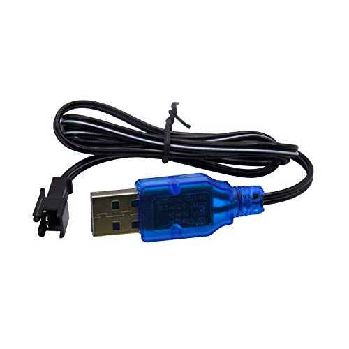 Blomiky 2 Pack 3.7V USB Charger Cable with SM-2P Plug Connector for Mini RC Amphibious Stunt Car Boat Trucks 1S Li-ion and Li-Po Battery / 3.7V USB 2 - Image 4